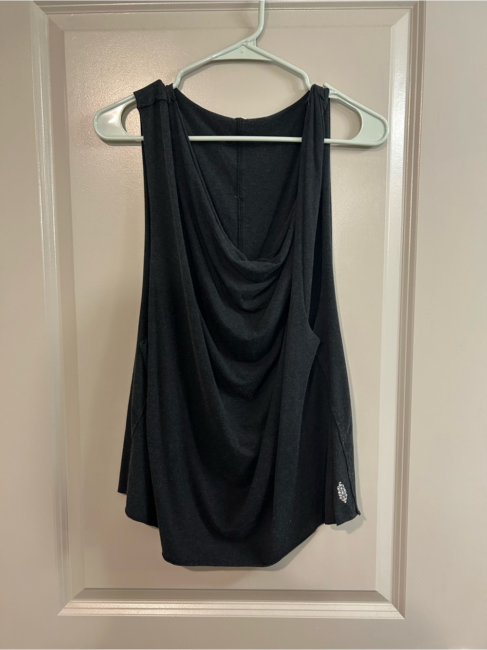 FP Movement by Free People women’s Black One Shoulder Draped Tank